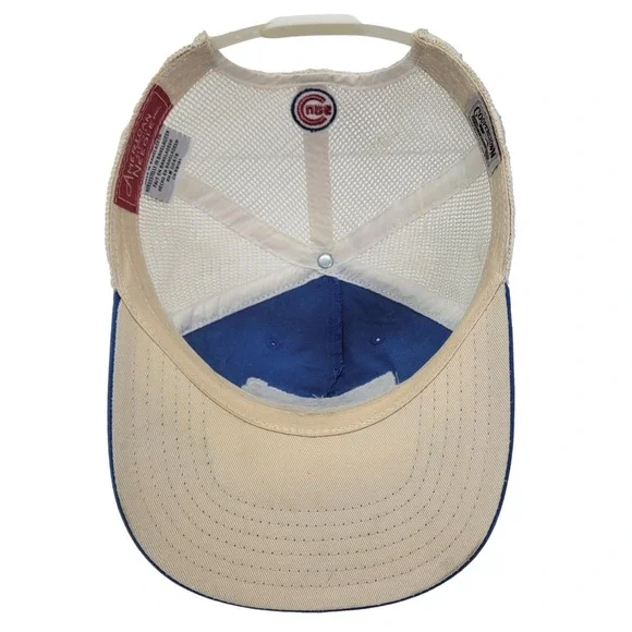 Chicago Cubs Hat - Cooperstown Collection Snapback Baseball Trucker Cap Blue MLB - Picture 5 of 8